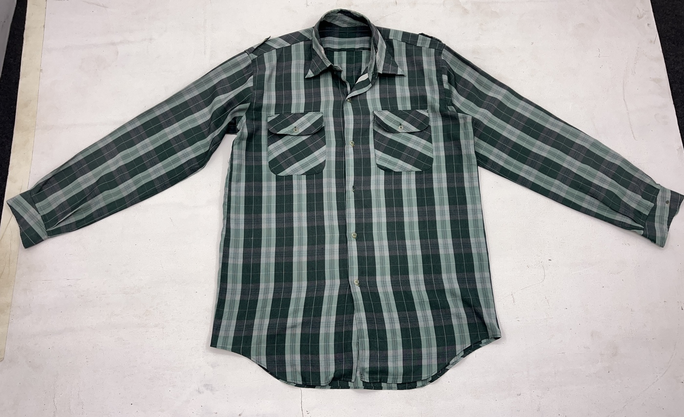 Dark Green Checked Utility Shirt - Image 4