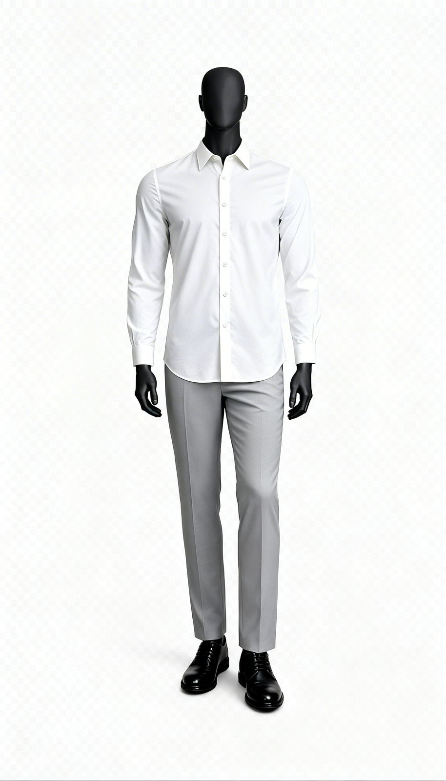 White Solid Formal Shirt