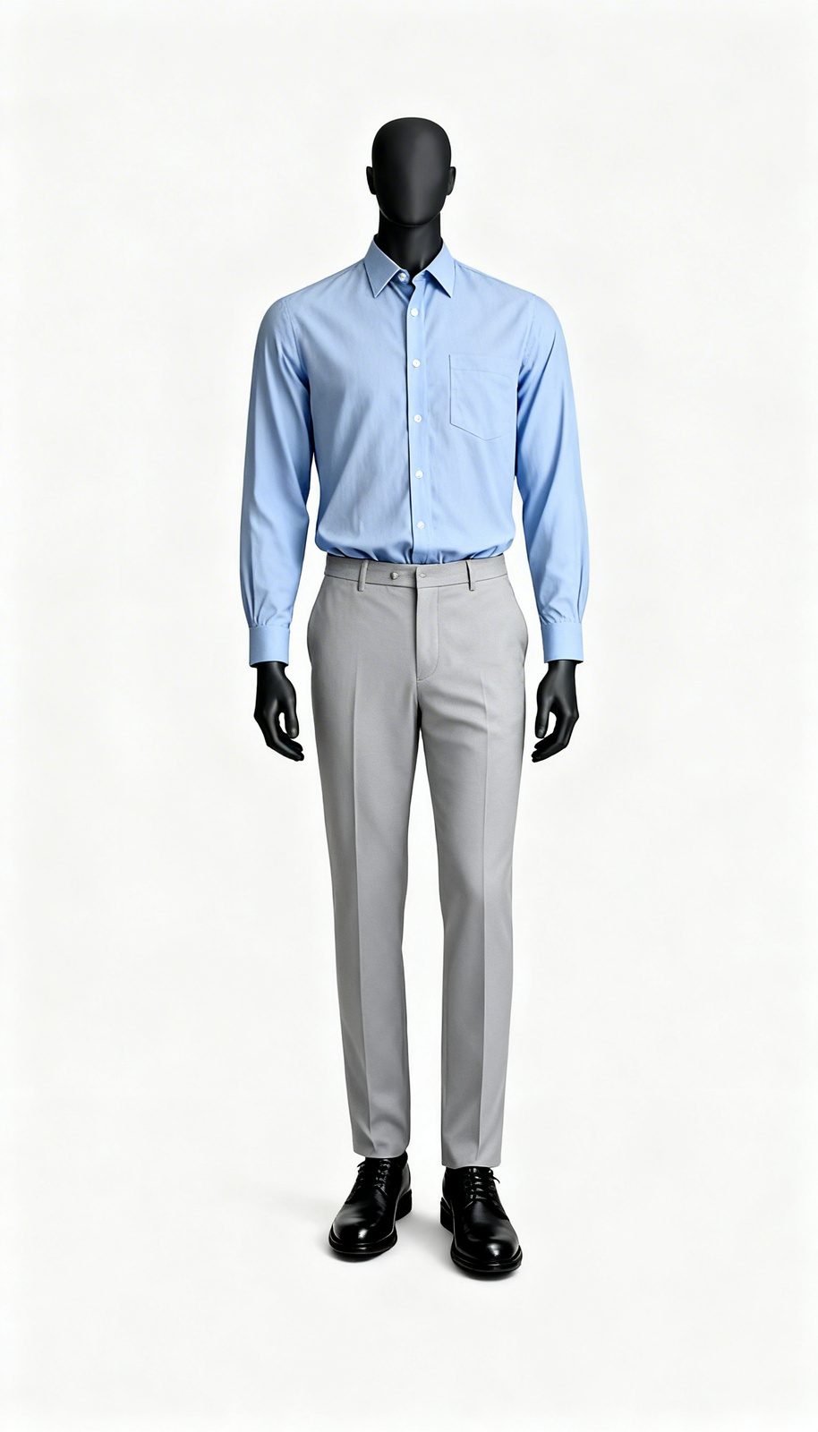 Light Blue Solid Formal Shirt