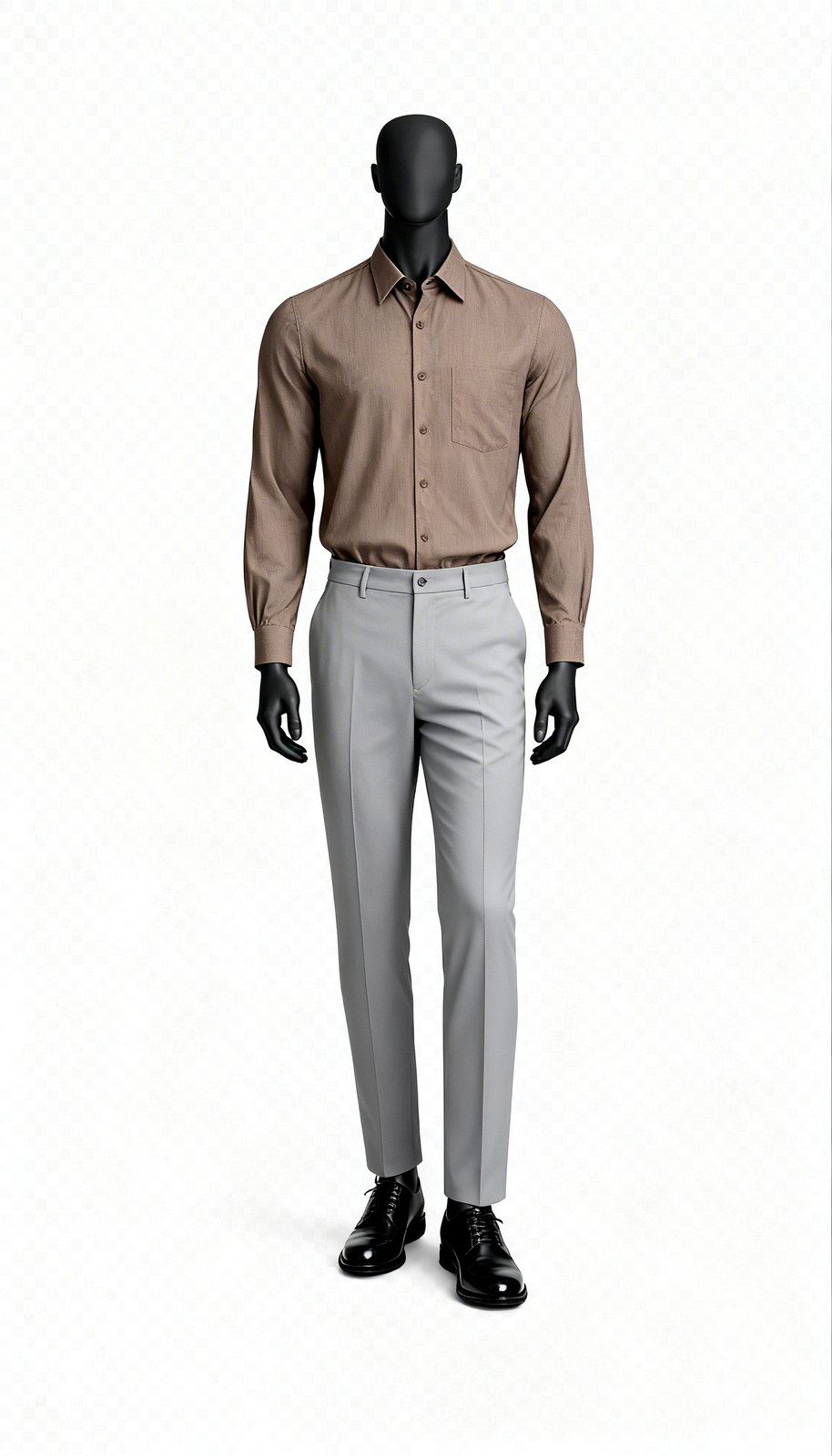 Brown Solid Formal Office Shirt