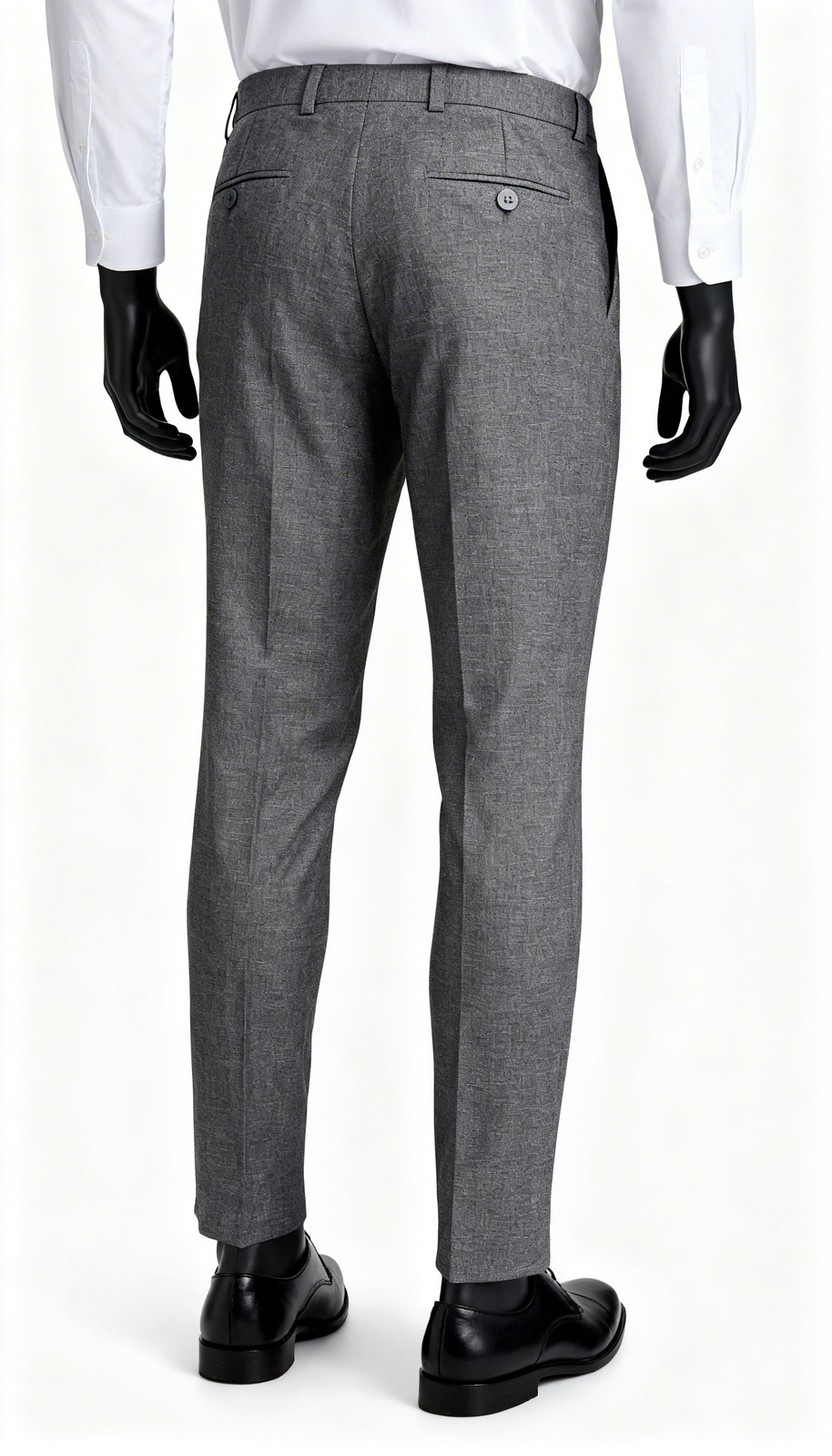 Men’s Solid Grey Formal Trousers