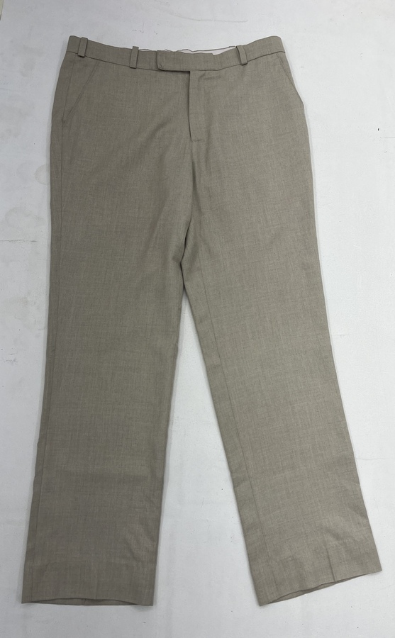 Beige Solid Regular Fit Casual Trouser - Image 3