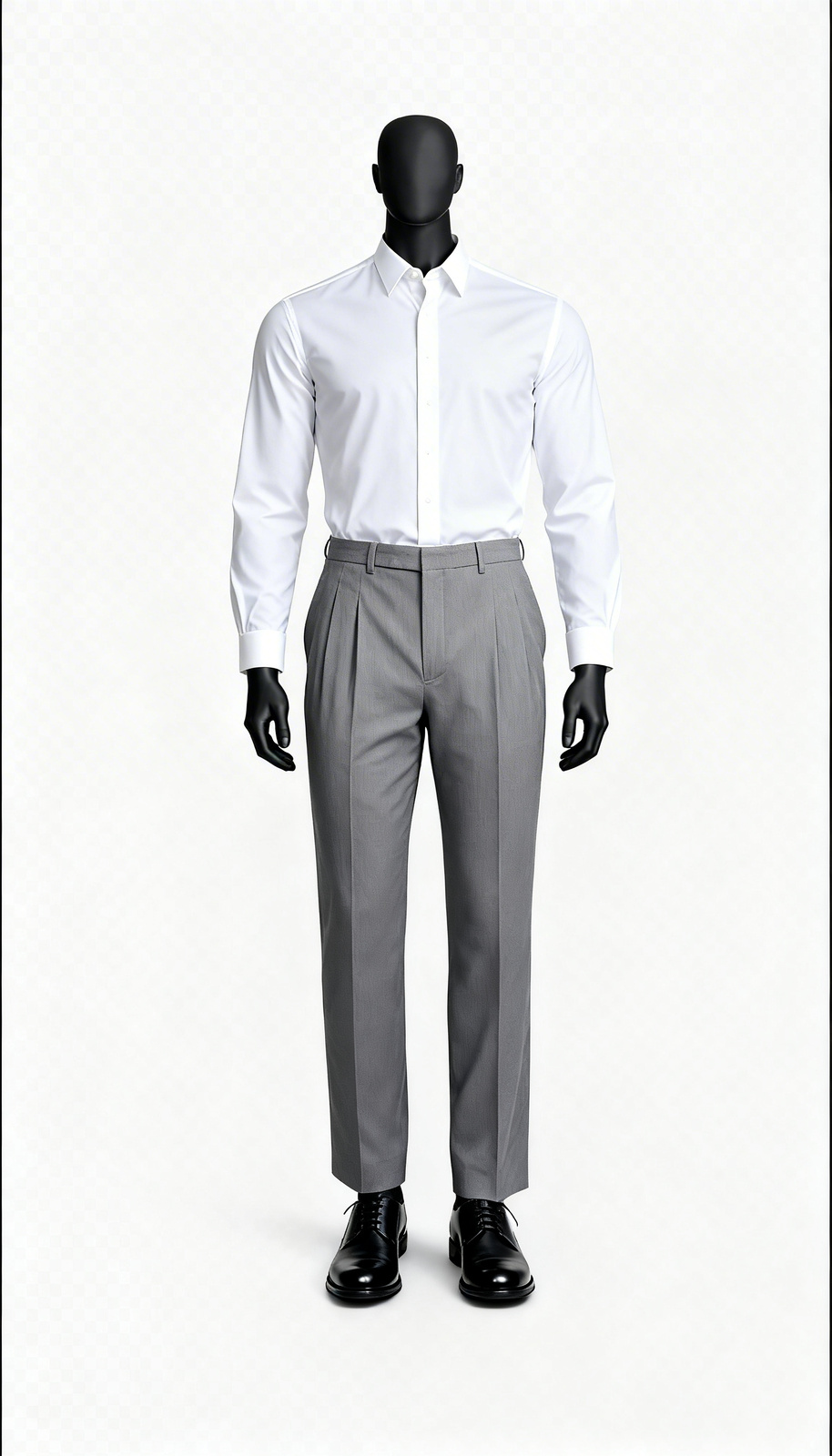 Men’s Solid Grey Formal Trousers