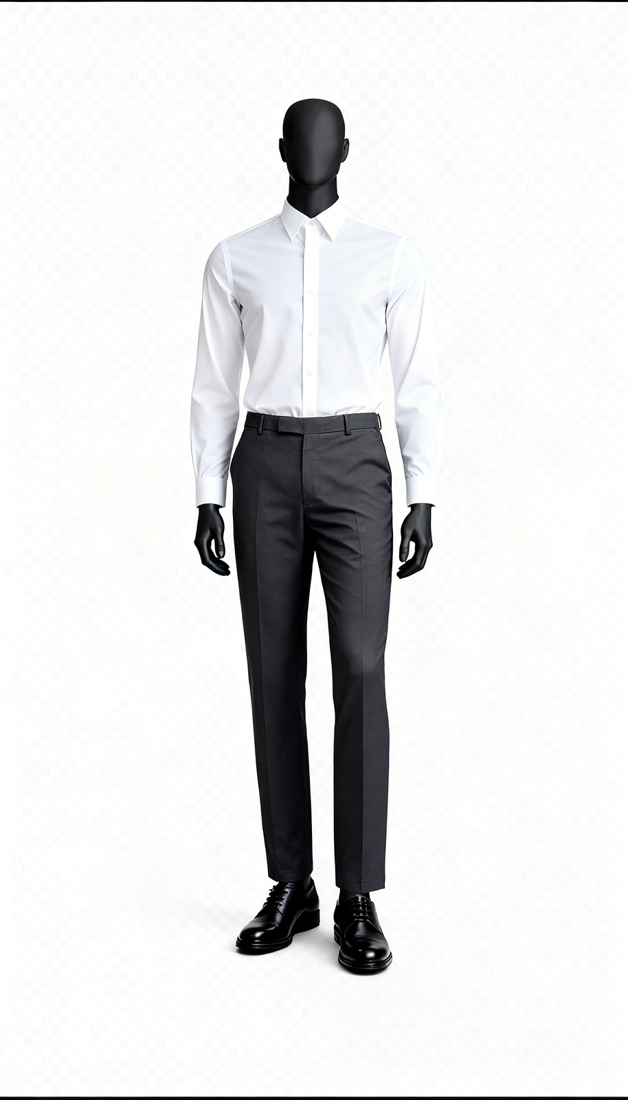 Men’s Solid Charcoal Trousers