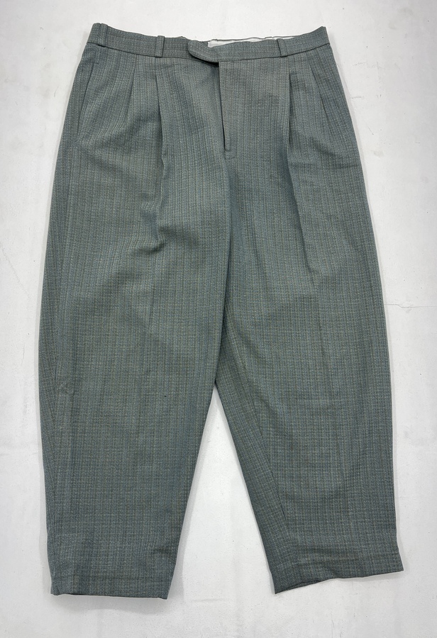 Men Sage Green Textured Formal Trouser - Image 4