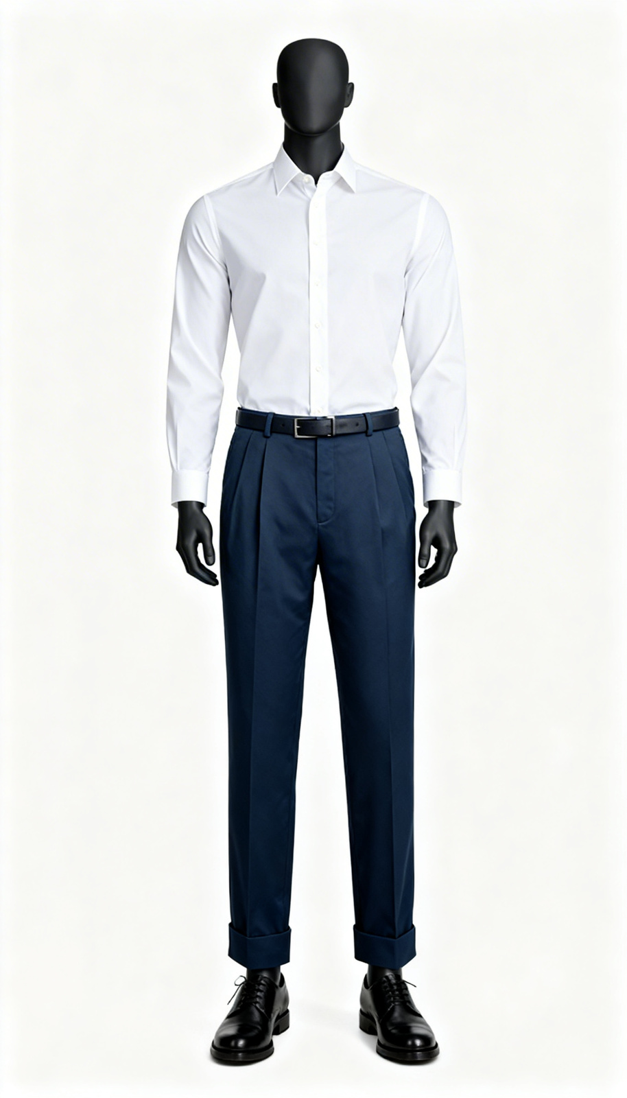 Men Teal Blue Formal Straight Trouser