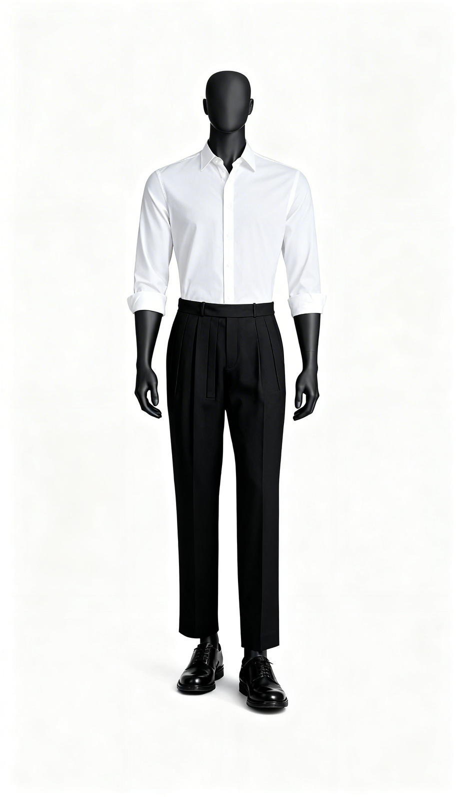 Men Black Formal Straight Trouser