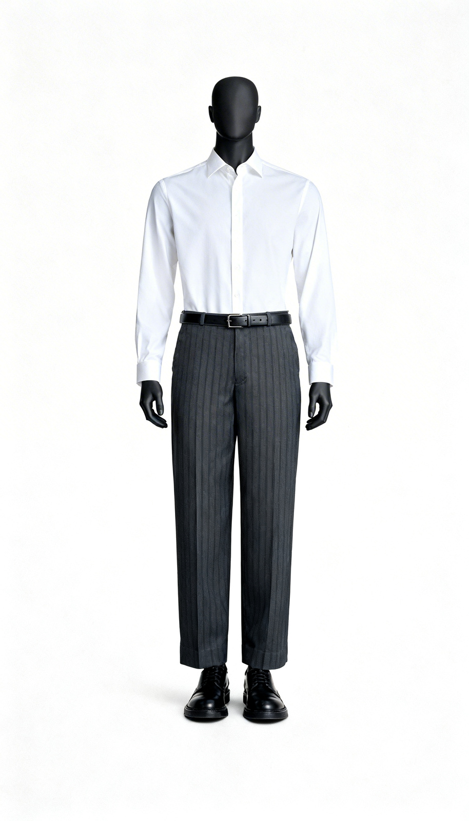 Men Charcoal Formal Straight Trouser