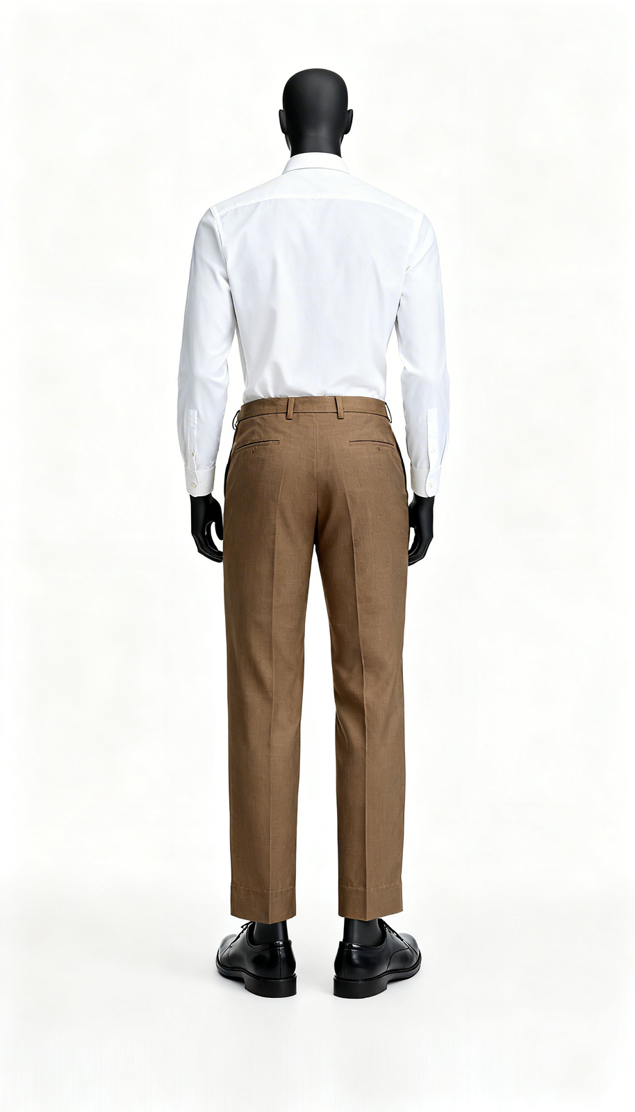 Men Khaki Formal Straight Trouser