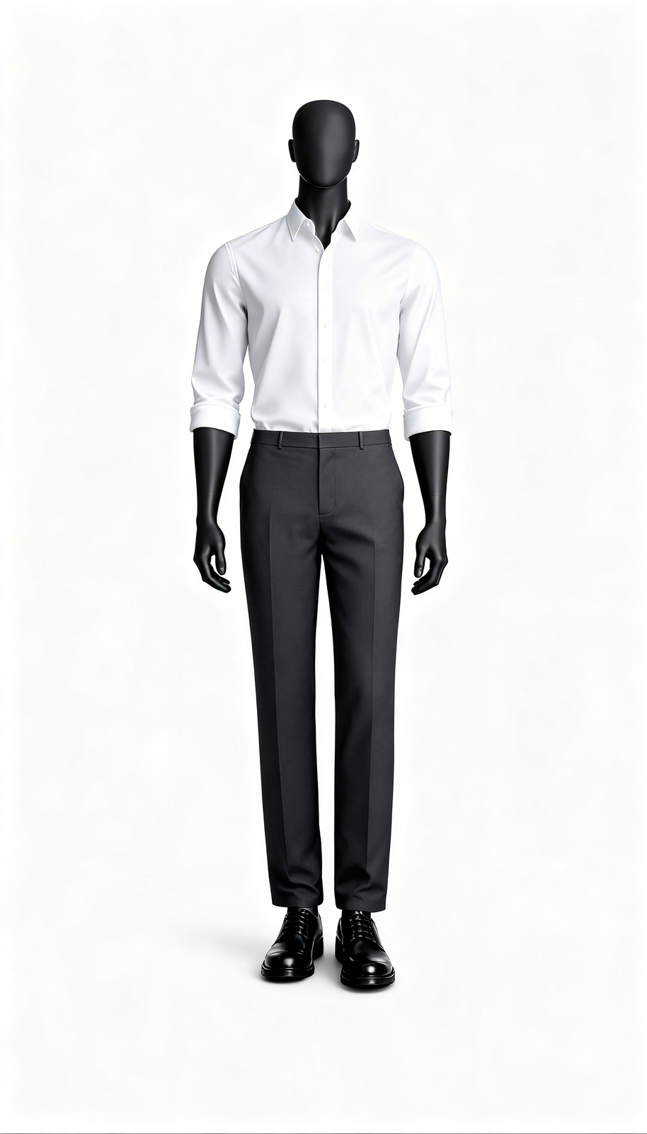 Men Black Formal Straight Trouser