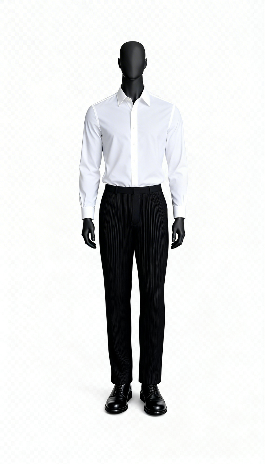 Men Black Classic Straight Trouser