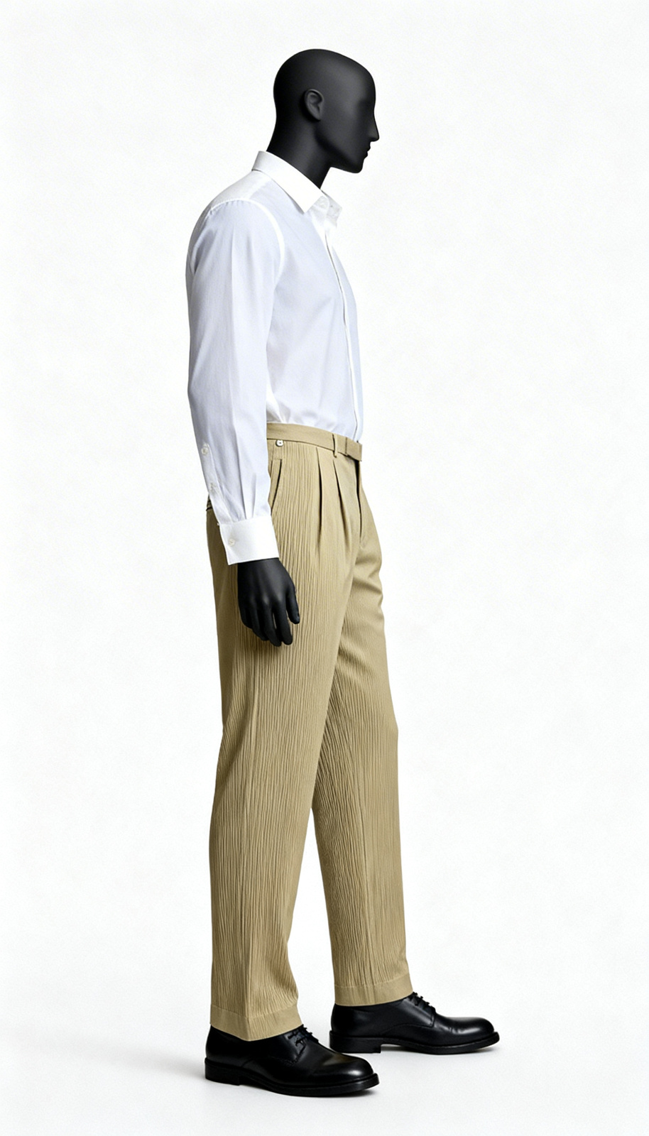 Men Khaki Formal Straight Trouser