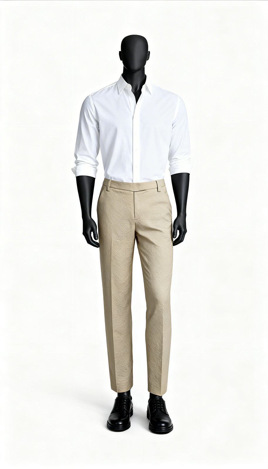Men Beige Formal Straight Trouser