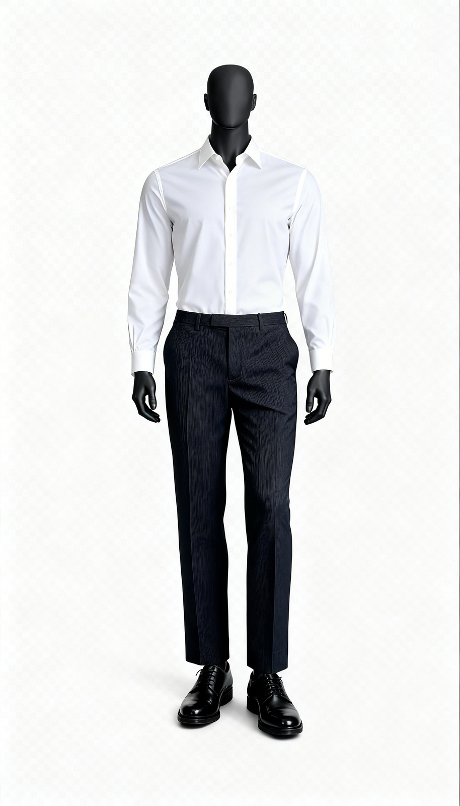 Men Black Formal Straight Trouser