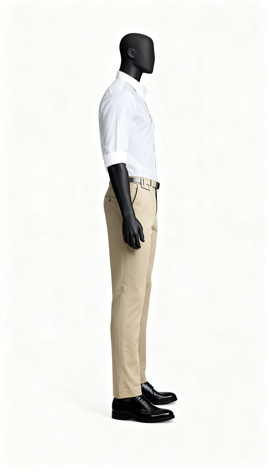 Men Khaki Formal Straight Trouser - Image 3