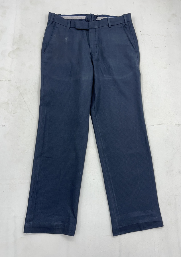 Men Navy Blue Formal Trouser