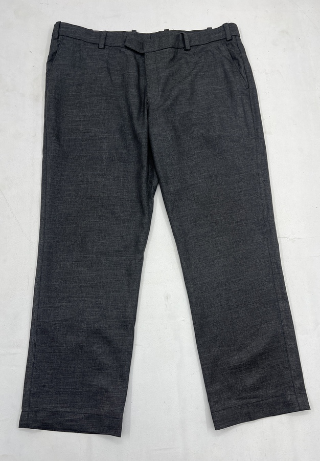 Men Charcoal Formal Straight Trouser