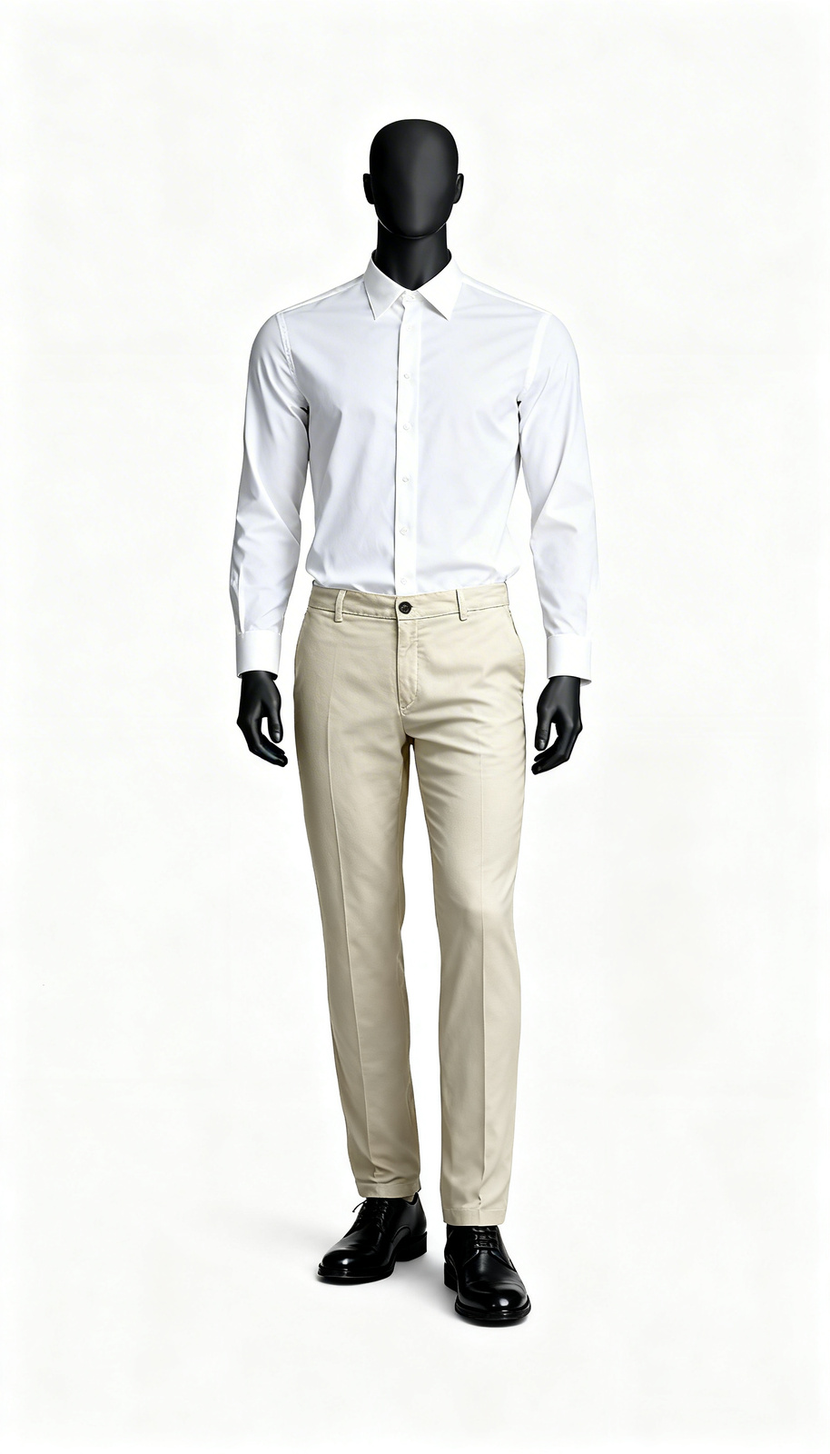 Beige Casual Trouser