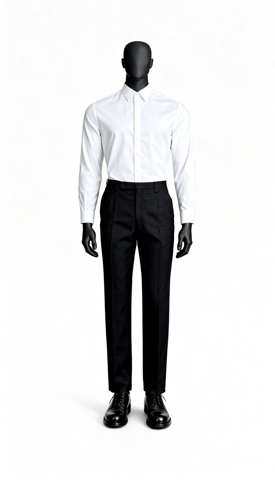 Men Black Formal Straight Fit Trouser