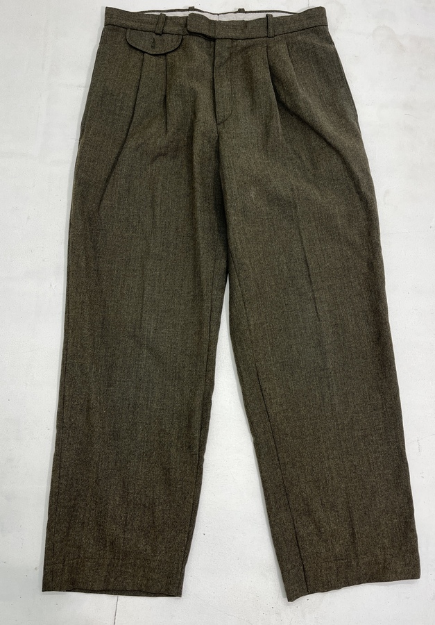 Brown Textured Relaxed Fit Formal Trouser - Image 4