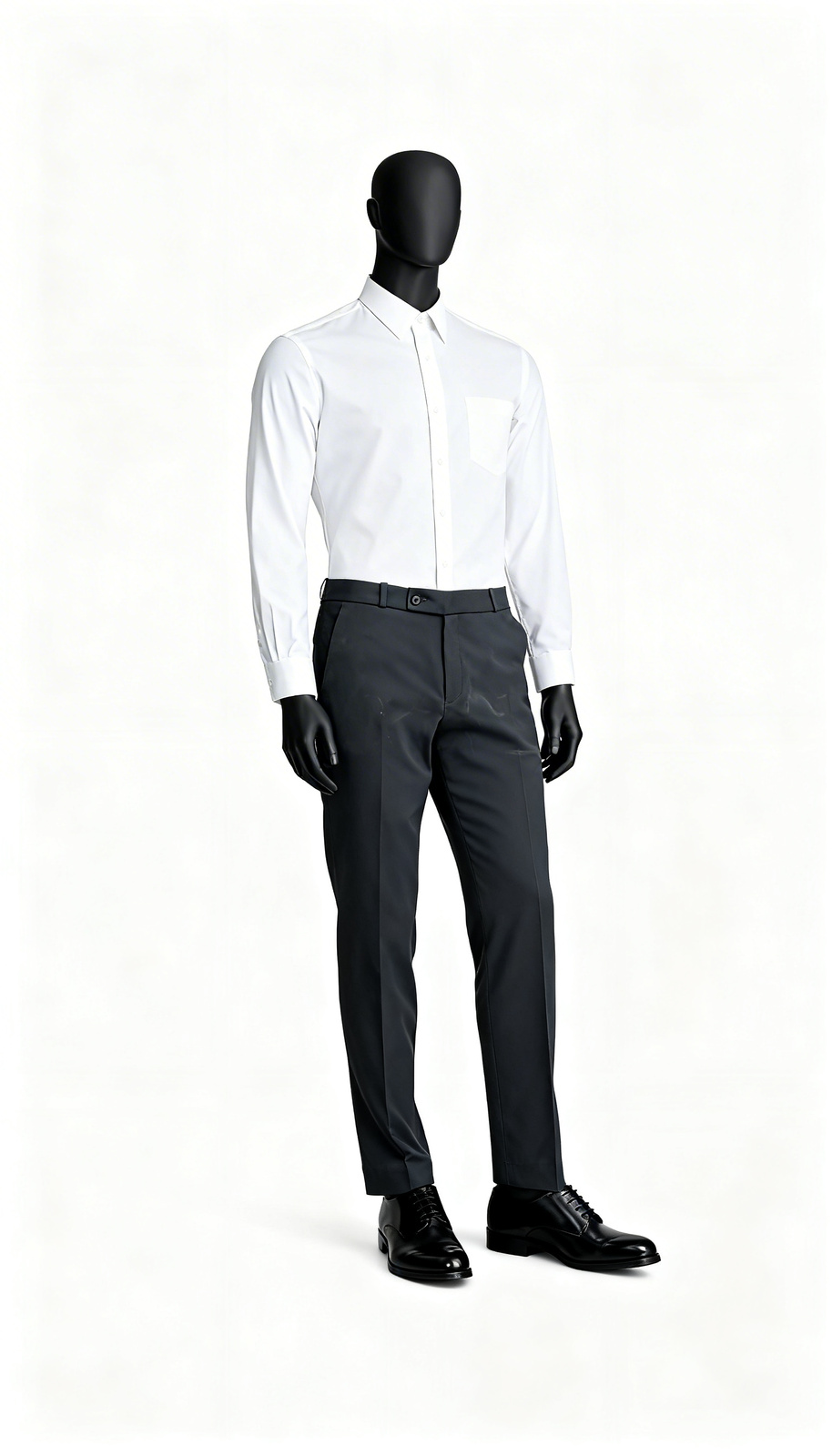 Men Grey Slim Formal Trouser