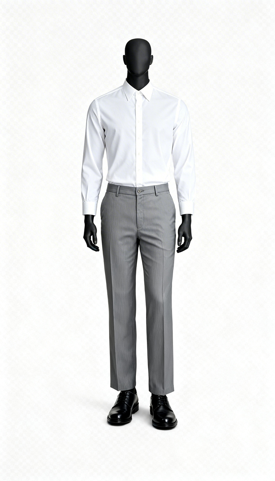 Men Charcoal Formal Trouser Straight Fit