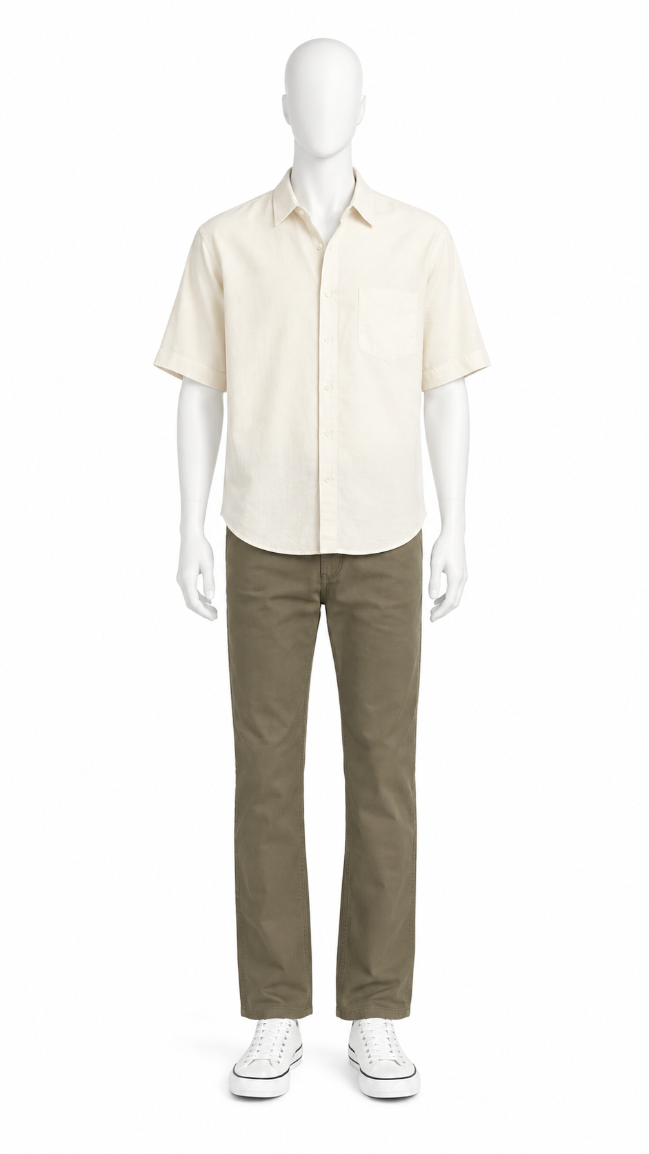 Brown Casual Cotton Pants