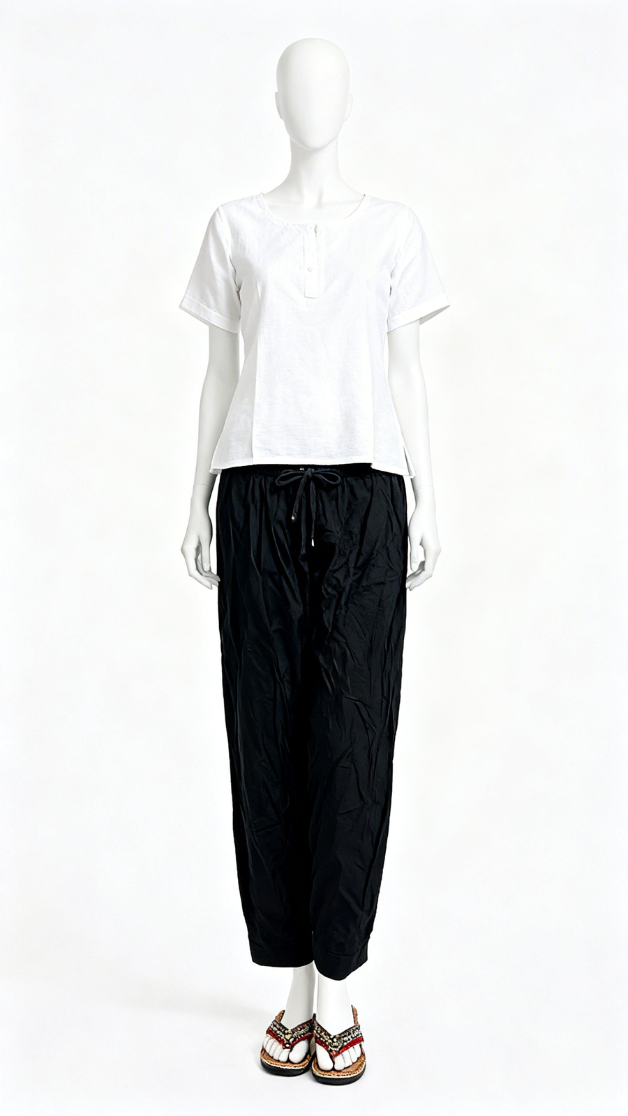 Black Casual Pathani Bottom