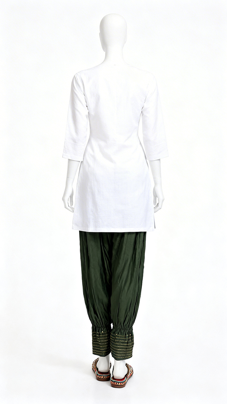 Dark Green Ethnic salwar