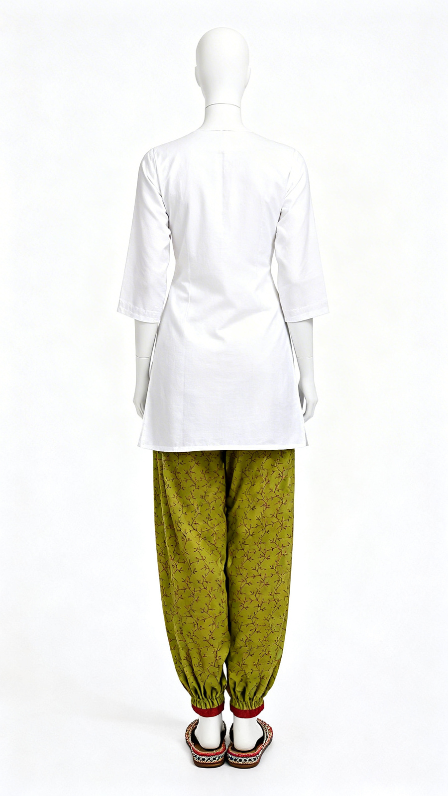 Yellow Printed Ethnic Dhoti Pant