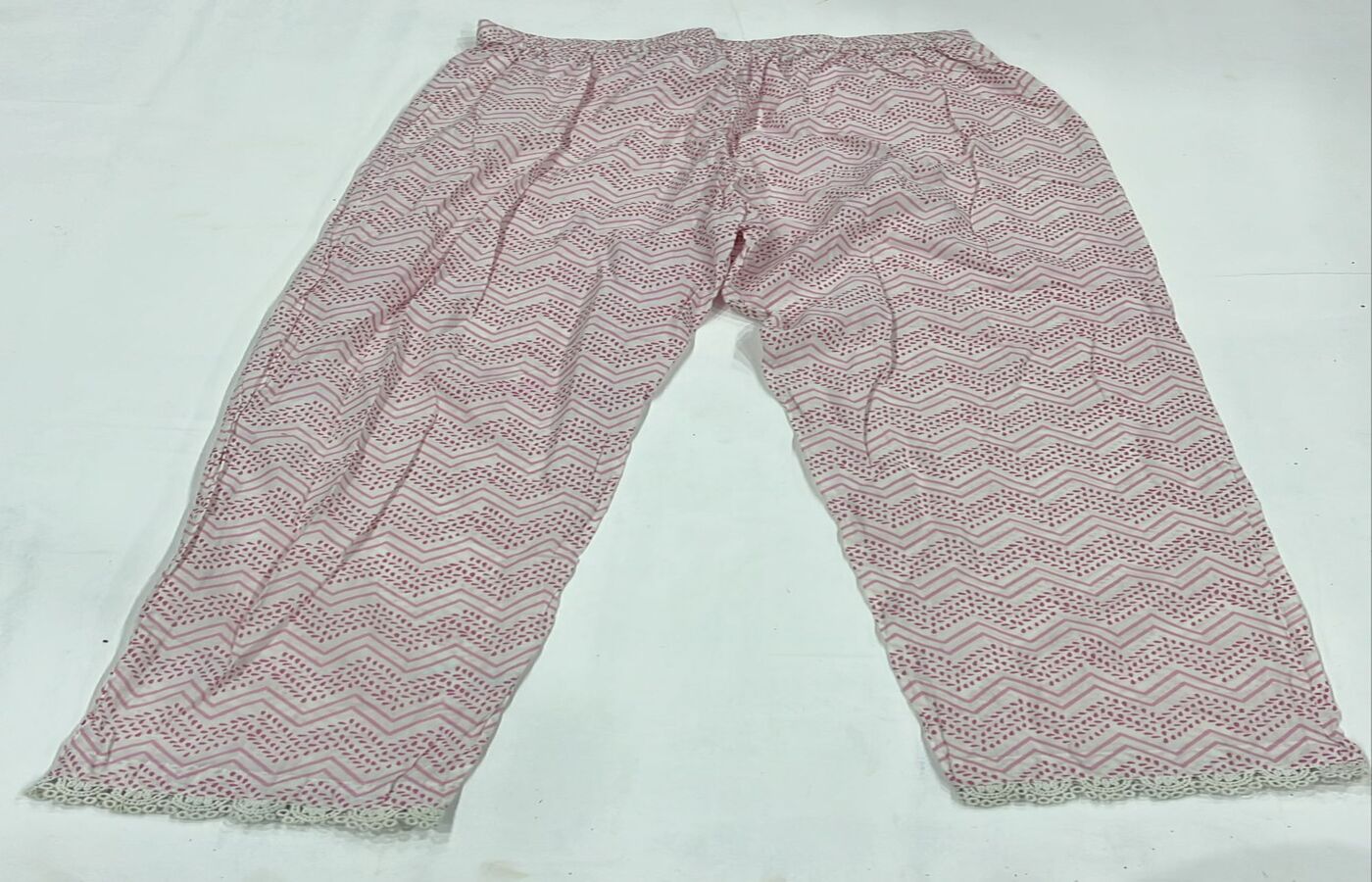 Pink Zigzag Printed Ethnic Palazzos - Image 5
