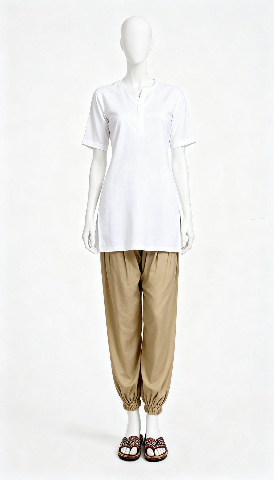 Gold Solid Ethnic Pajamas