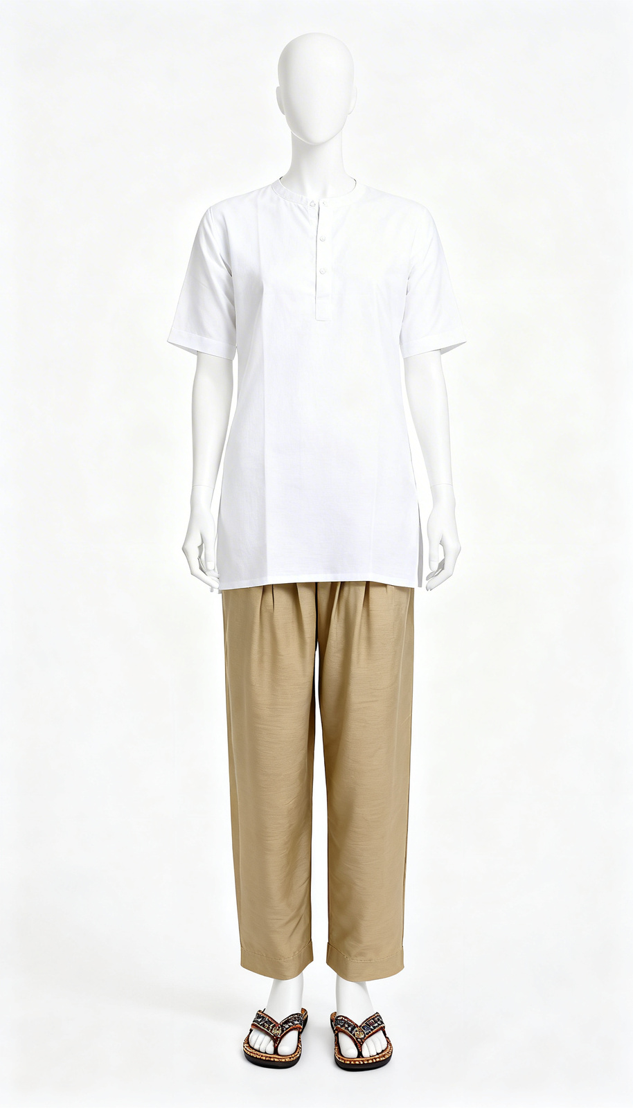 Golden Straight Ethnic Pant