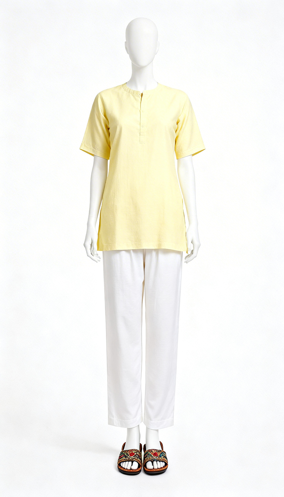 White Flared Ethnic palazzo