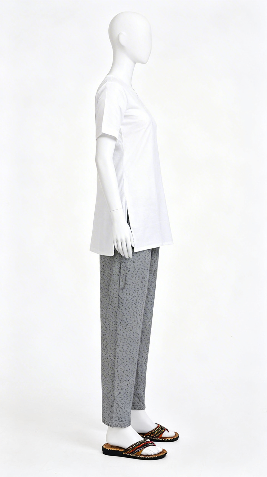 Grey printed dhoti pants - Image 4