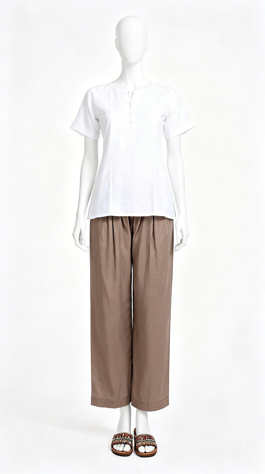 Beige basic pajama