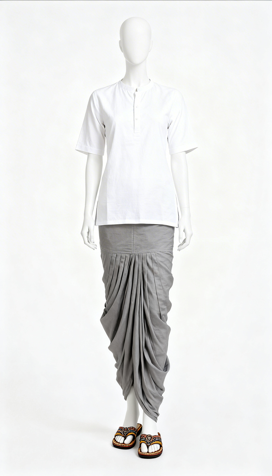 Grey Traditional Dhoti Salwar