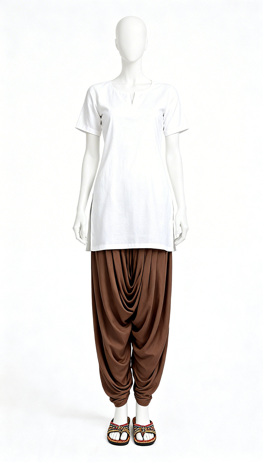 Tan Traditional Salwar Pants