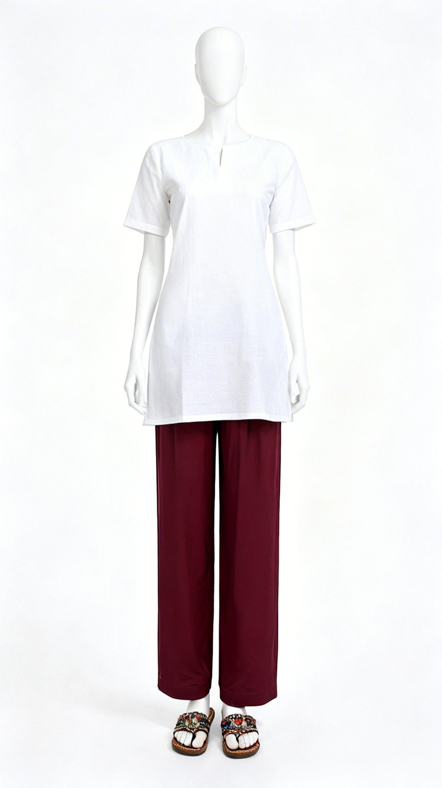 Deep red slim pajama
