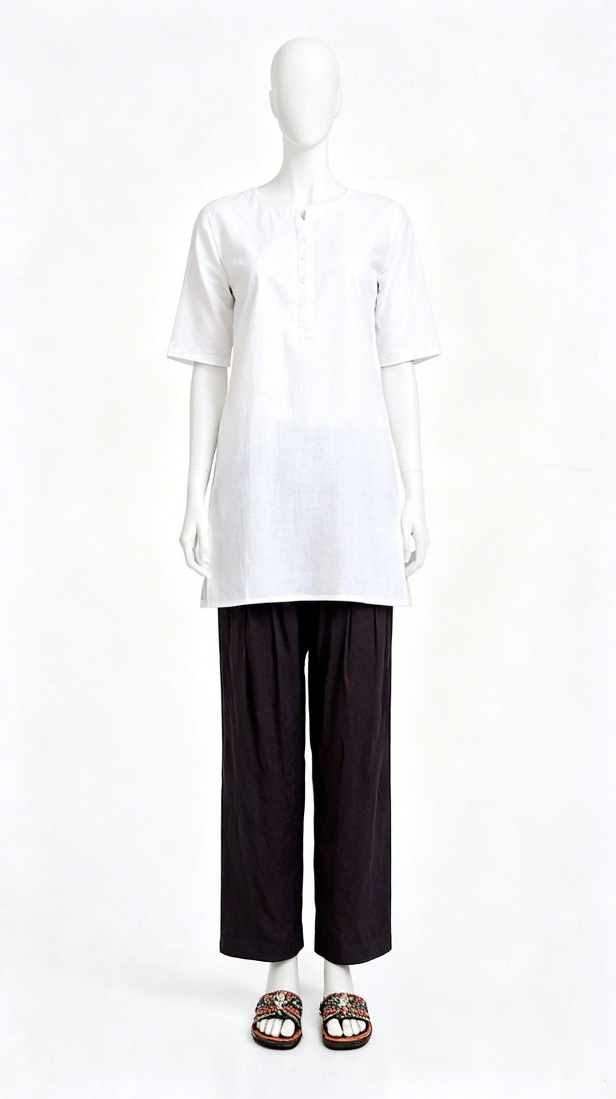 Dark brown relaxed pant