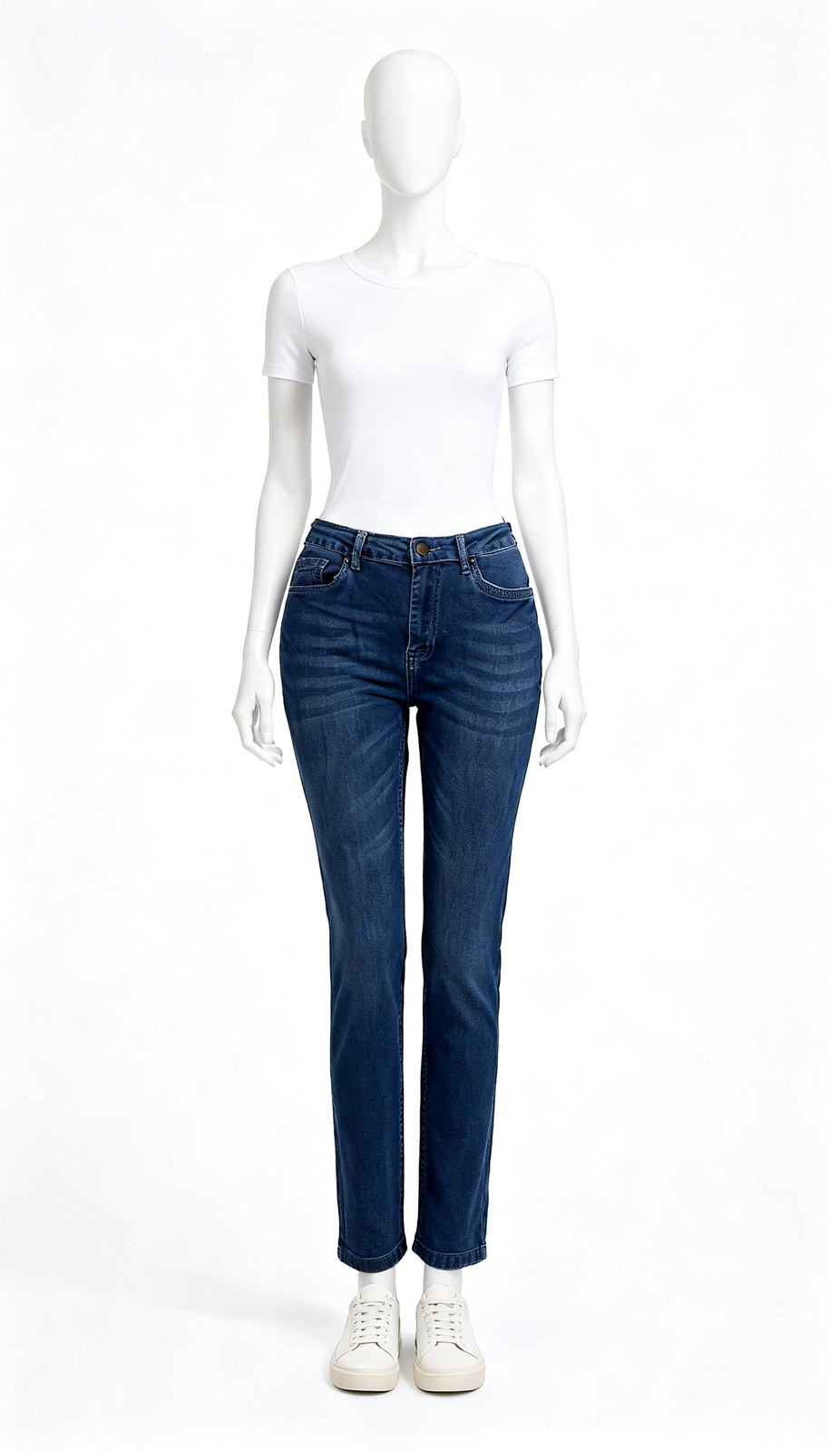 Women’s Dark Blue Washed Skinny Fit Denim Jeans