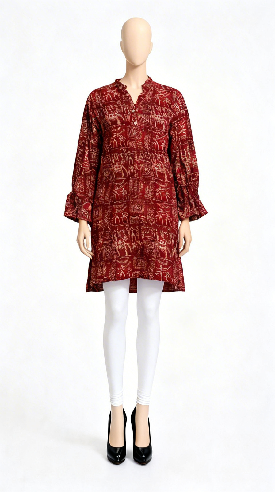 Red Printed Kurti
