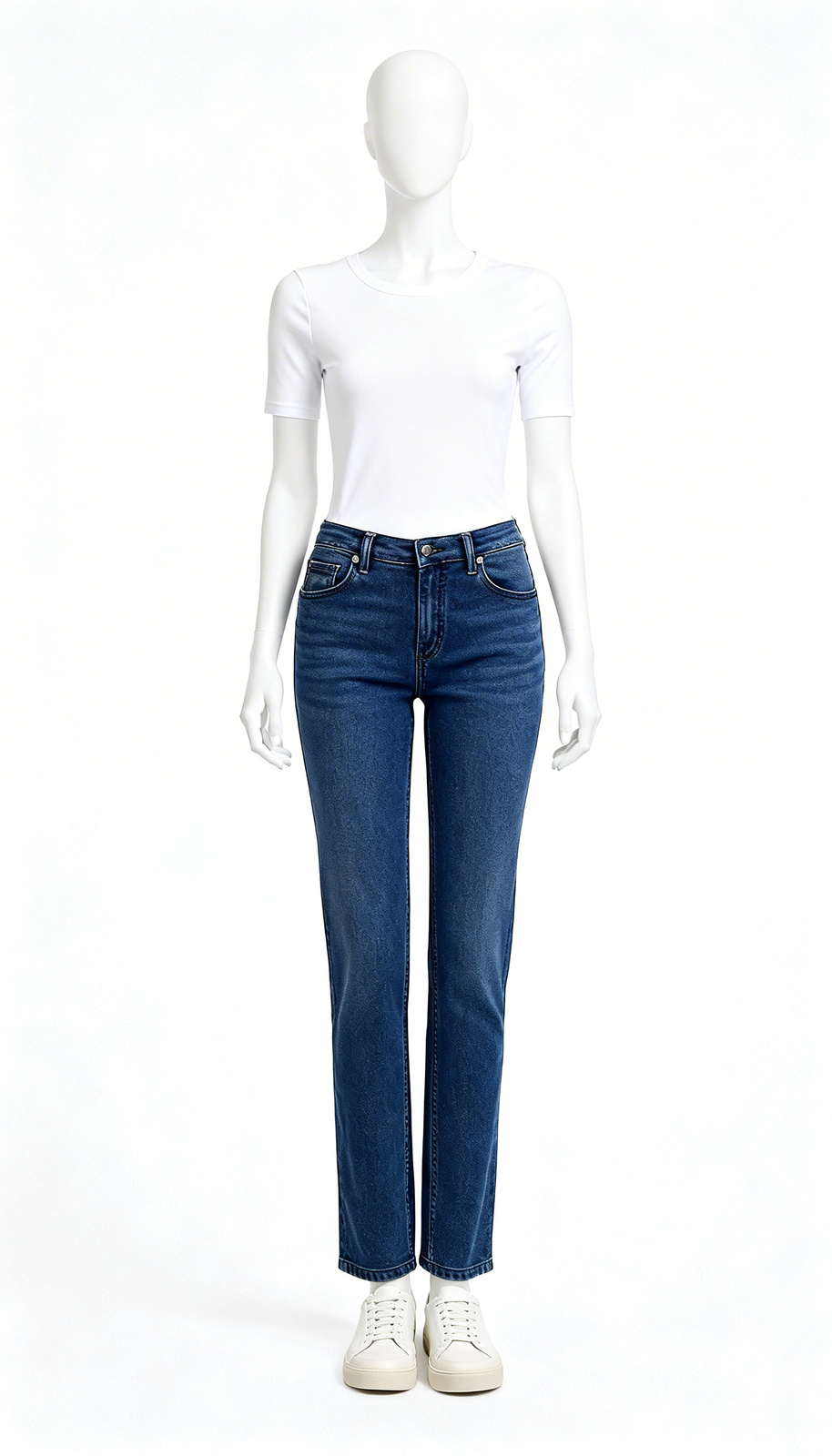 Blue Washed Slim Tapered Fit Jeans