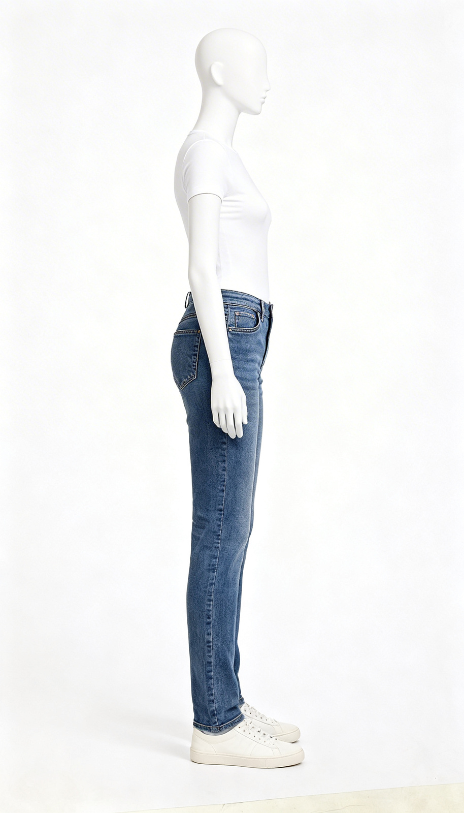 Blue Solid Slim Fit Jeans - Image 3
