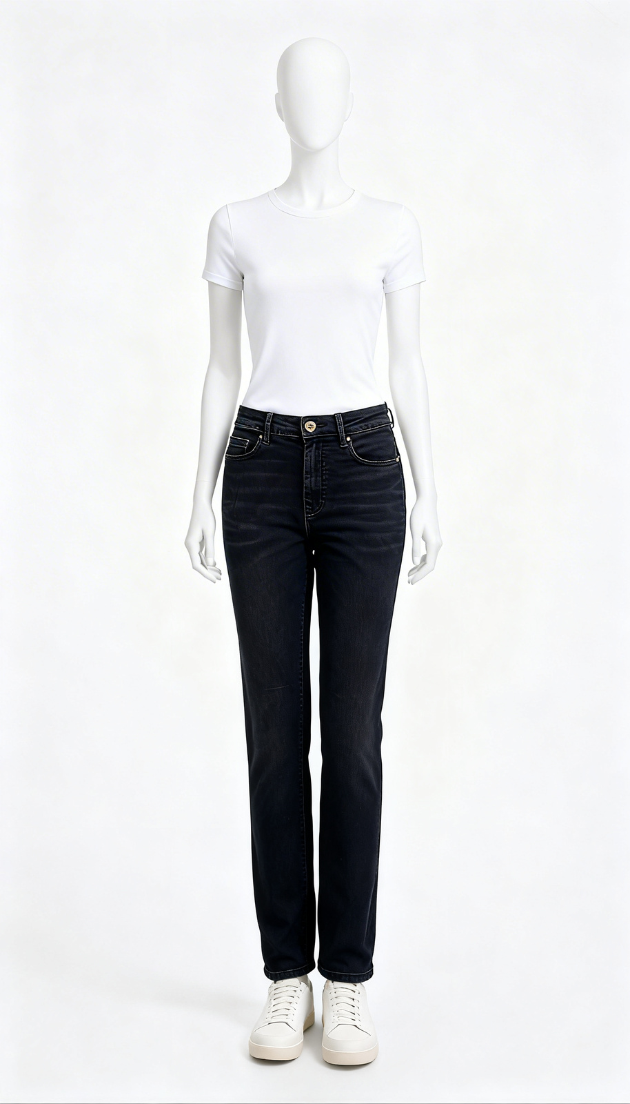 Black Washed Skinny Fit Jeans