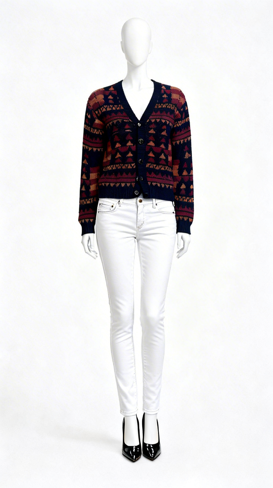 Printed Knit Cardigan
