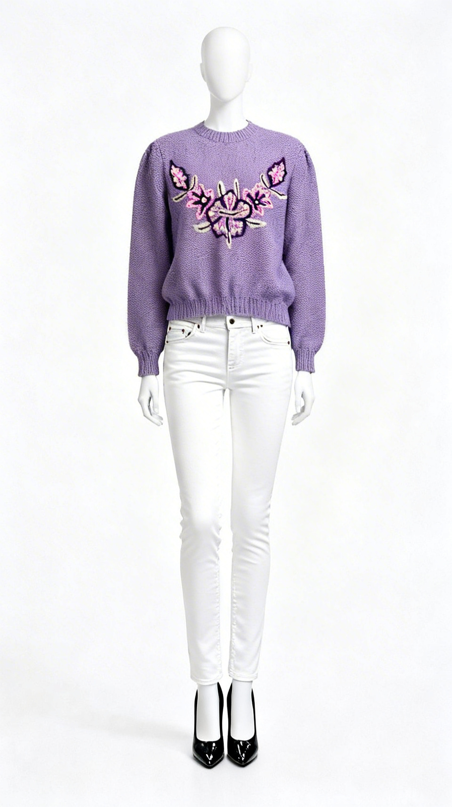 Embroidered Knit Sweater
