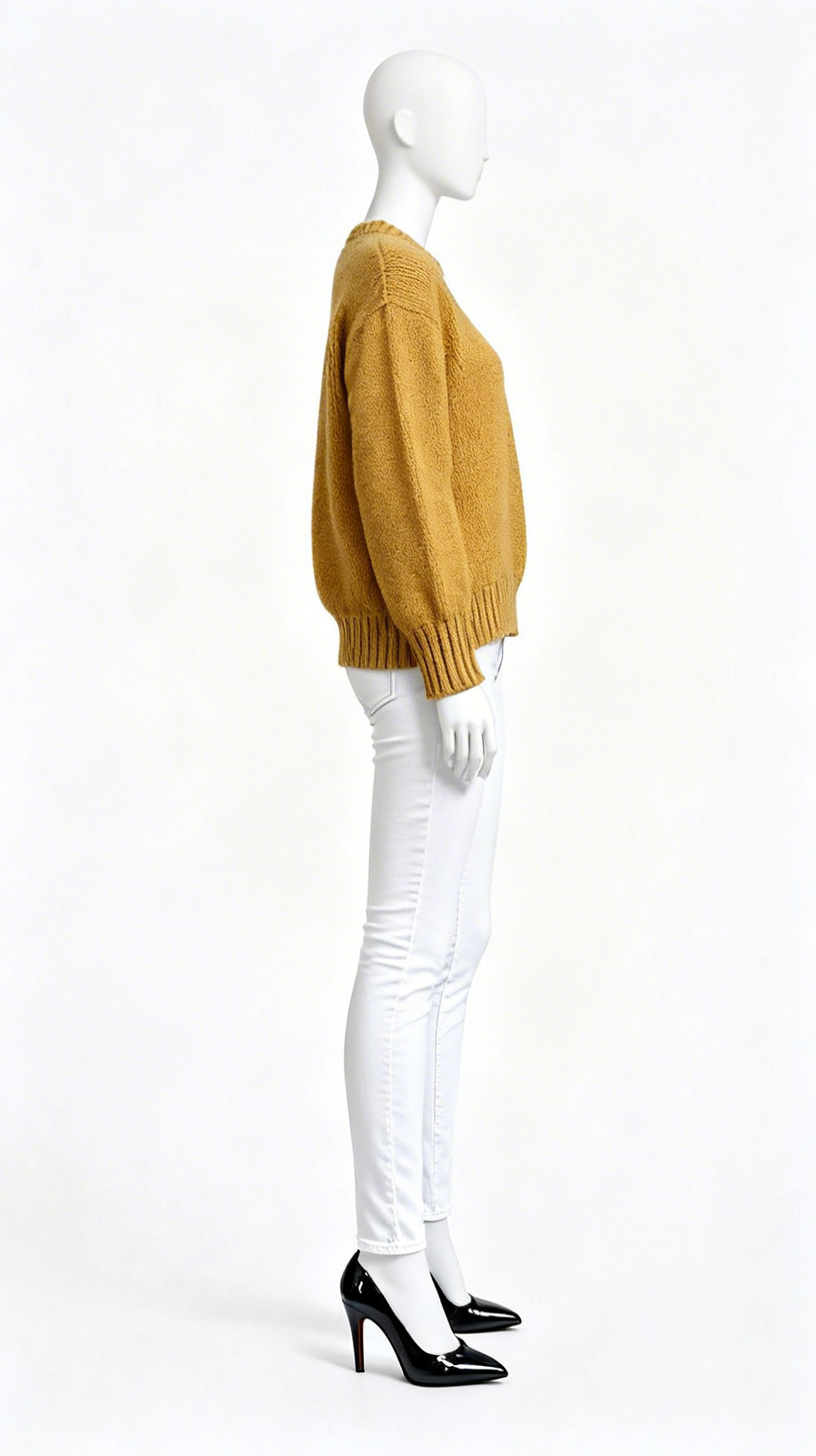 Solid Knit Sweater - Image 3