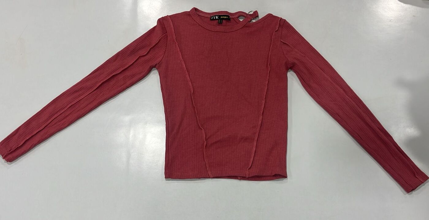 Ribbed Fitted Full Sleeve Top - Image 4