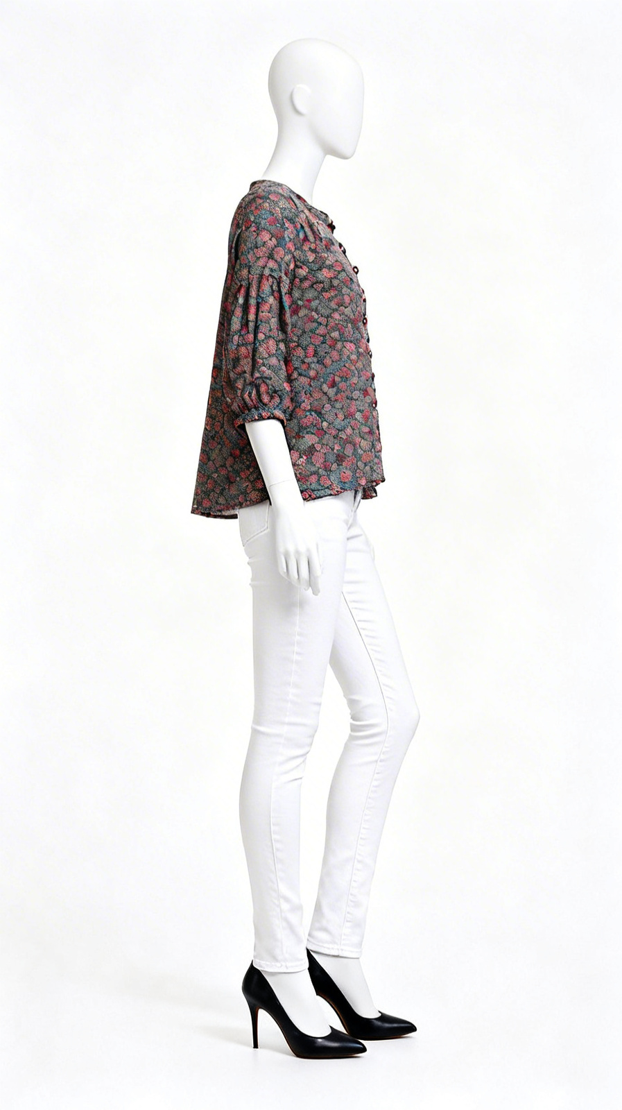 Floral Printed Long Sleeve Top - Image 3